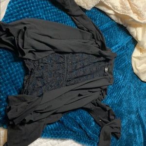Black lace cardigan